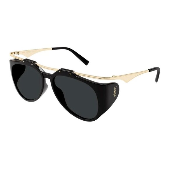 NWT SAINT LAURENT GOLD WOMEN SUNGLASSES - Picture 1 of 5